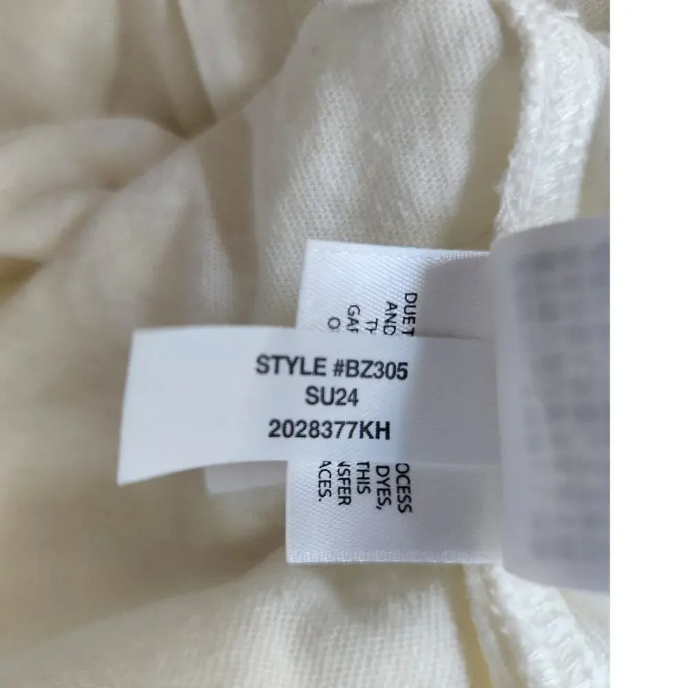 J. Crew Hemp-Organic Cotton Blend Polo Shirt White L *Flaw